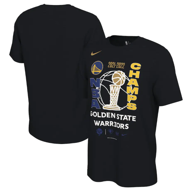 Men's Golden State Warriors 2021-2022 Black NBA Finals Champions Locker Room T-Shirt